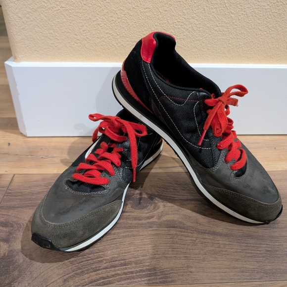 Diesel Black and Red Sneakers - Picture 2 of 7